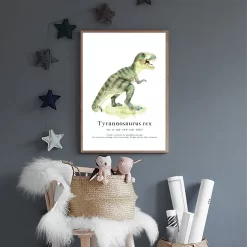 Tyrannosaurus Rex Triceratops Stegosaurus Brontosaurus Wall Art - Image 2