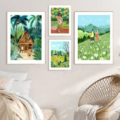 Tropical Jungle Plants Beach Desert Cactus Wall Art - Image 4