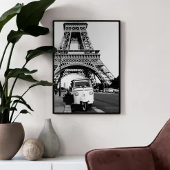 Paris Streets Eiffel Tower Pink Rose Cherry Wall Art - Image 5