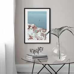 Aegean Island Scenic Reef Beach Door Arch Stairs Wall Art - Image 3