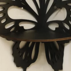 Lotus Crystal Corner Shelf Wooden Butterfly Wall - Image 6