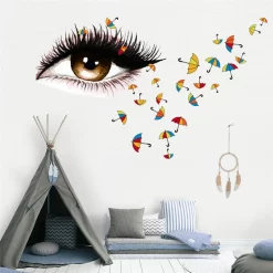 Colored Butterfly Eyes Wall Stickers - Image 2