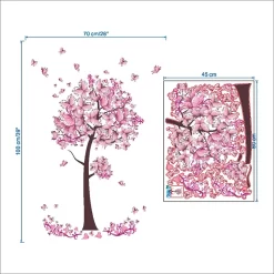 Pink Butterfly Tree Wall Stickers - Image 3