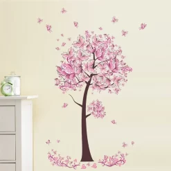 Pink Butterfly Tree Wall Stickers - Image 5