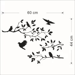 Birds Parked on Branches Wall Stickers - Image 6