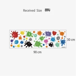 Ink Wash Pattern Colorful Palm Wall Stickers - Image 5