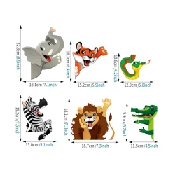 Adorable Dinosaur Lion Animal Wall Stickers - Image 4