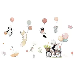 Fox Panda Little Bear Mouse Balloon Wall Sticker - Image 6
