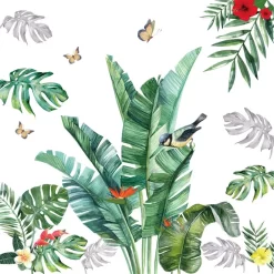 Summer Tropical Rainforest Plant Wall Stickers - Image 2