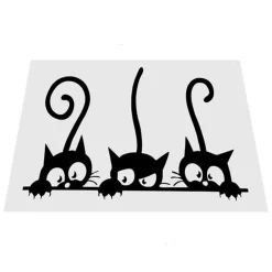 Three Funny Cats Living Room Bedroom Wall Sticker - Image 4