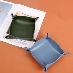 Desktop Storage Tray Leather Key Plate - Image 4
