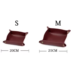 Desktop Storage Tray Leather Key Plate - Image 6