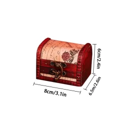 Vintage Wood Jewelry Box Storage - Image 6