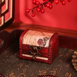 Vintage Wood Jewelry Box Storage - Image 3