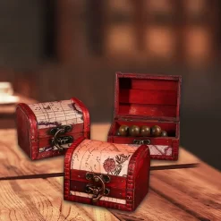 Vintage Wood Jewelry Box Storage - Image 2