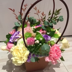 Kraft Paper Flowers Box With Handhold - Image 4