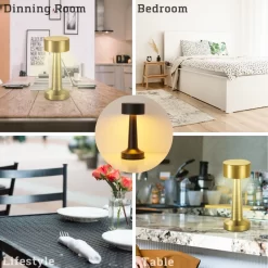 Touch Sensor Dimmable Metal Table Lamp - Image 6