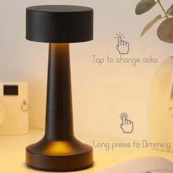 Touch Sensor Dimmable Metal Table Lamp - Image 3