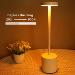 Simple LED Rechargeable Touch Metal Table Lamp - Image 4