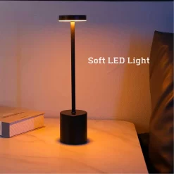Simple LED Rechargeable Touch Metal Table Lamp - Image 5