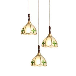 Modern Copper Glass LED Pendant Lamp - Image 4