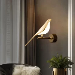 Nordic Golden Bird LED Wall Lights - Image 3