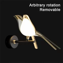 Nordic Golden Bird LED Wall Lights - Image 6