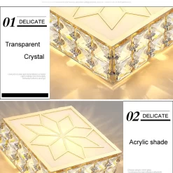 Modern Crystal Ceiling Light - Image 4