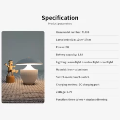 Modern LED Simple Wireless Desk Lamp - Image 5