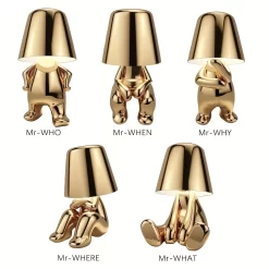 Golden Decor Thinker Statue LED Table Lamp - Image 5