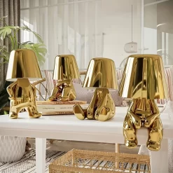 Golden Decor Thinker Statue LED Table Lamp - Image 4