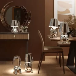 Golden Decor Thinker Statue LED Table Lamp - Image 3