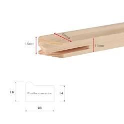 DIY Natural Solid Pine Wood Pictures Frame - Image 3