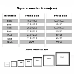 Wooden Square Photo Frame - Image 5