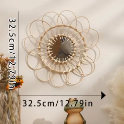 Decorative Mirror Wall Decor Hand Knitting - Image 5