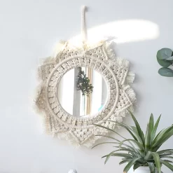 Macrame Mirror Wall Hanging Decor Boho - Image 3