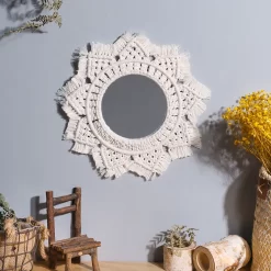 Macrame Mirror Wall Hanging Decor Boho - Image 2