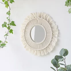 Round Mirror Vintage Room Decor Macrame - Image 6