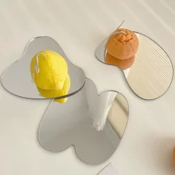 Ins Irregular Cup Coasters Acrylic Mirror - Image 2
