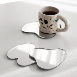 Ins Irregular Cup Coasters Acrylic Mirror - Image 3