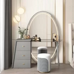 Drawer Mirror Dressing Table Full Body - Image 3