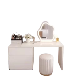 White Mirrors Dressing Table Storage - Image 4