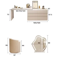 Mirror Led Lights Dressing Table - Image 5