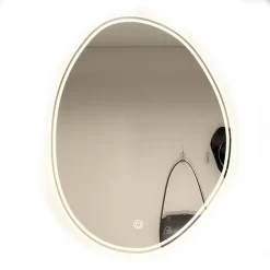 Modern Oval Makeup Mirror Black - Image 4