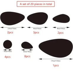 Mirror Wall Sticker Pebble Stone - Image 6
