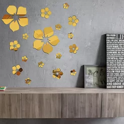 Flower Mirror Wall Stickers - Image 2