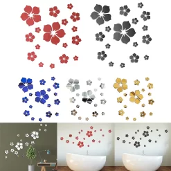 Flower Mirror Wall Stickers - Image 6