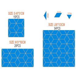 Mirror Stickers Diamonds Triangle Wall Art - Image 6