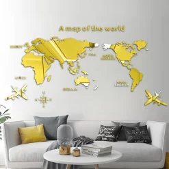Large 3D World Map Wall Stickers - Image 5