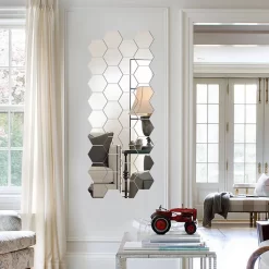 Mirror Wall Sticker Hexagon - Image 3